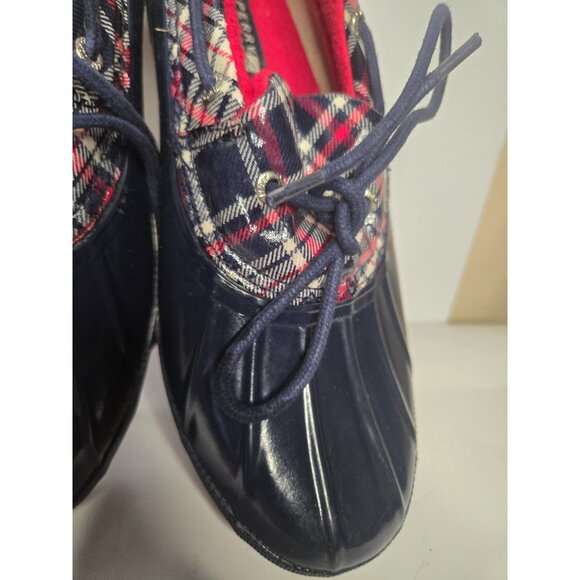 Sperry Topsider Ladies Navy and Plaid Waterproof Slip-On Sz 9 Outdoors Winter - Picture 2 of 7